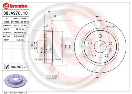 A.B.S. 08.A970.11 - Discofreno autozon.pro