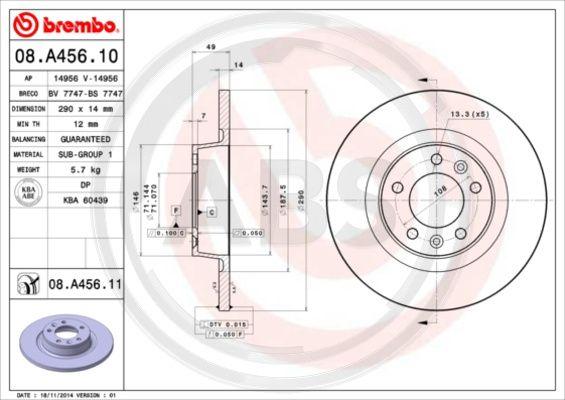 A.B.S. 08.A456.11 - Discofreno autozon.pro