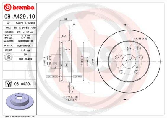 A.B.S. 08.A429.10 - Discofreno autozon.pro