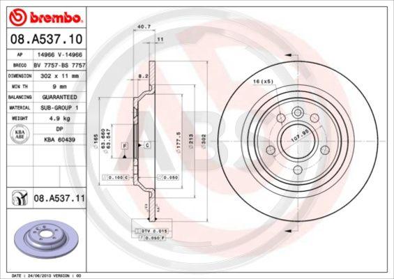 A.B.S. 08.A537.11 - Discofreno autozon.pro