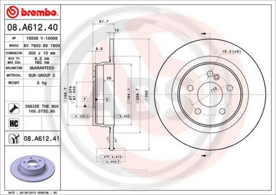 A.B.S. 08.A612.41 - Discofreno autozon.pro