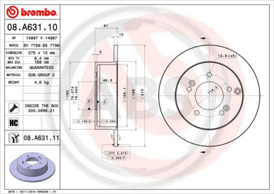 A.B.S. 08.A631.10 - Discofreno autozon.pro