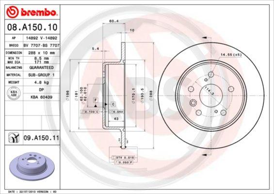 A.B.S. 08.A150.11 - Discofreno autozon.pro