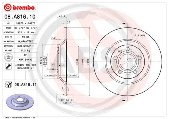 A.B.S. 08.A816.11 - Discofreno autozon.pro