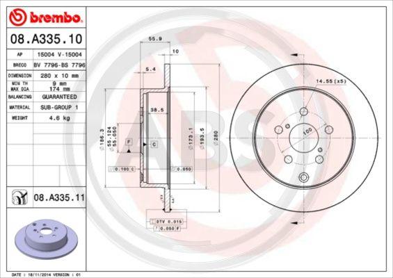 A.B.S. 08.A335.10 - Discofreno autozon.pro