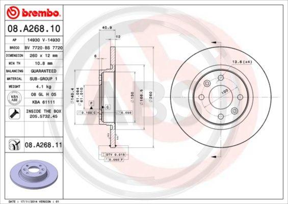 A.B.S. 08.A268.11 - Discofreno autozon.pro