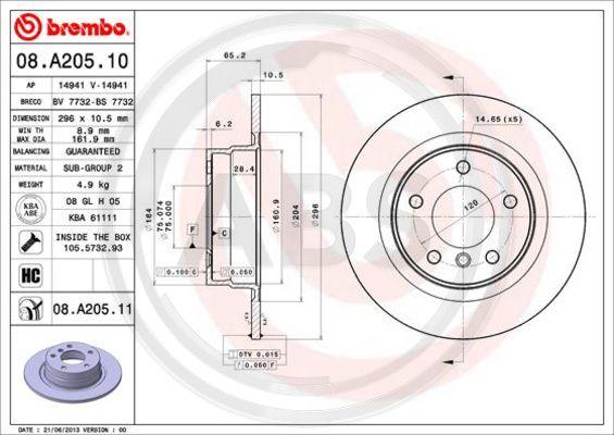 A.B.S. 08.A205.11 - Discofreno autozon.pro