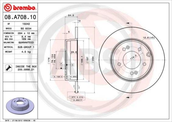 A.B.S. 08.A708.11 - Discofreno autozon.pro