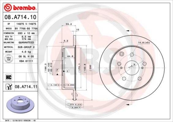 A.B.S. 08.A714.11 - Discofreno autozon.pro