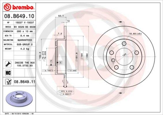 A.B.S. 08.B649.11 - Discofreno autozon.pro