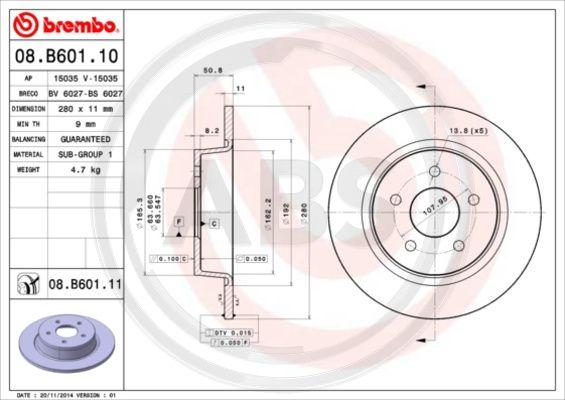 A.B.S. 08.B601.11 - Discofreno autozon.pro