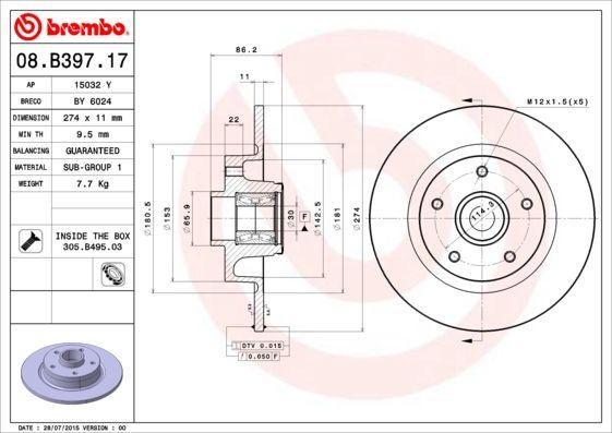 A.B.S. 08.B397.27 - Discofreno autozon.pro