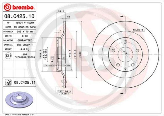 A.B.S. 08.C425.11 - Discofreno autozon.pro