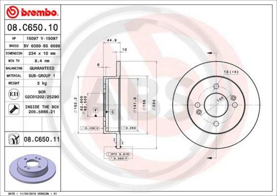 A.B.S. 08.C650.11 - Discofreno autozon.pro