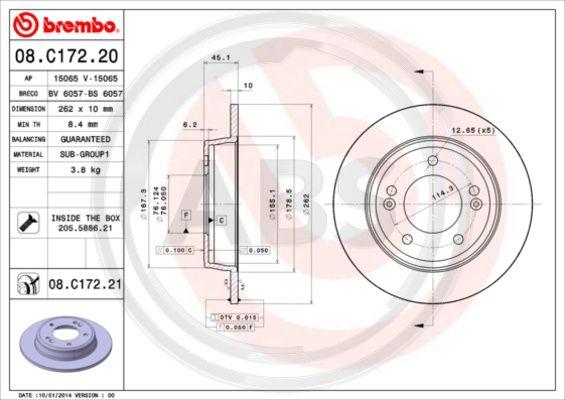 A.B.S. 08.C172.21 - Discofreno autozon.pro