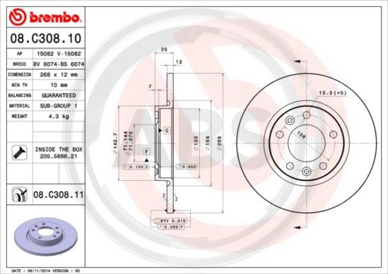 A.B.S. 08.C308.11 - Discofreno autozon.pro