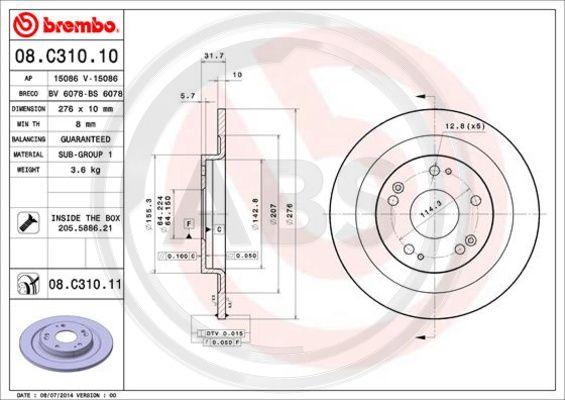 A.B.S. 08.C310.11 - Discofreno autozon.pro