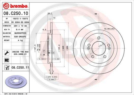 A.B.S. 08.C250.11 - Discofreno autozon.pro