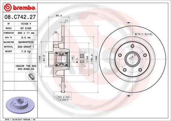 A.B.S. 08.C742.27 - Discofreno autozon.pro