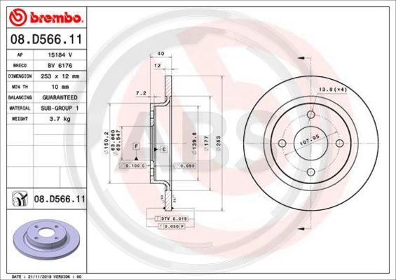 A.B.S. 08.D566.11 - Discofreno autozon.pro