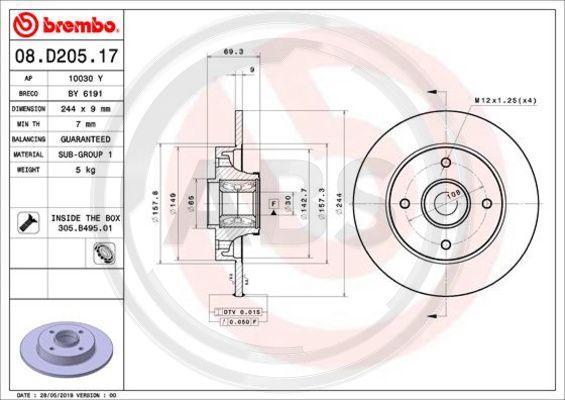 A.B.S. 08.D205.17 - Discofreno autozon.pro