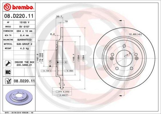 A.B.S. 08.D220.11 - Discofreno autozon.pro