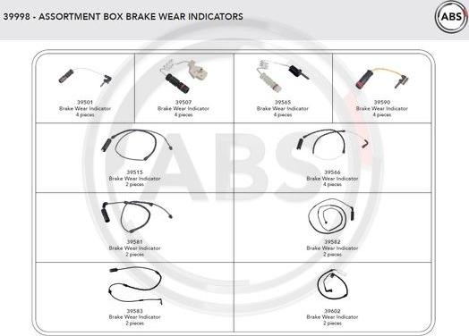 A.B.S. 39998 - Contatto segnalazione, Usura past. freno / mat. d'attrito autozon.pro