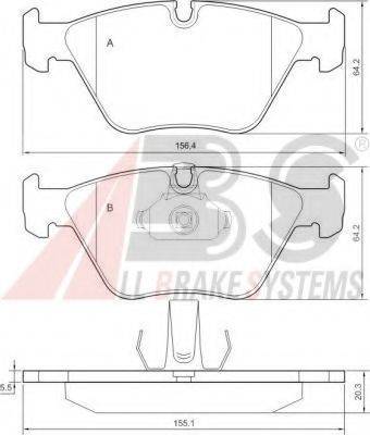 A.B.S. 36998 OE - Kit pastiglie freno, Freno a disco autozon.pro