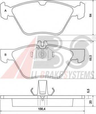 A.B.S. 36943 OE - Kit pastiglie freno, Freno a disco autozon.pro