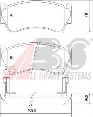 A.B.S. 36955 OE - Kit pastiglie freno, Freno a disco autozon.pro