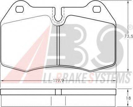 A.B.S. 36958 OE - Kit pastiglie freno, Freno a disco autozon.pro