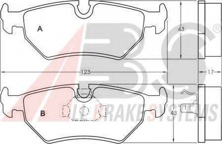 A.B.S. 36900 OE - Kit pastiglie freno, Freno a disco autozon.pro