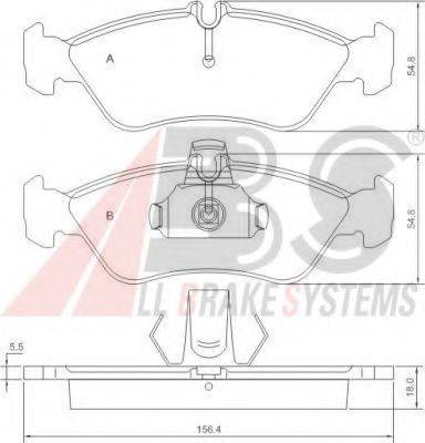 A.B.S. 36913 OE - Kit pastiglie freno, Freno a disco autozon.pro