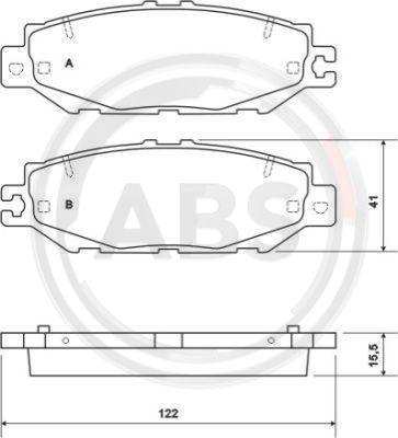 A.B.S. 36922 - Kit pastiglie freno, Freno a disco autozon.pro