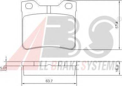 A.B.S. 36975 OE - Kit pastiglie freno, Freno a disco autozon.pro