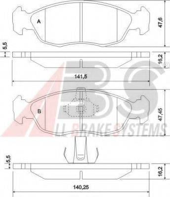 A.B.S. 36978 OE - Kit pastiglie freno, Freno a disco autozon.pro