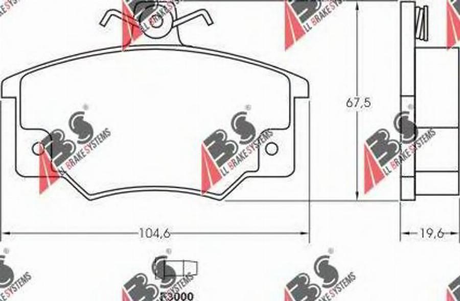 A.B.S. 36491 - Kit pastiglie freno, Freno a disco autozon.pro