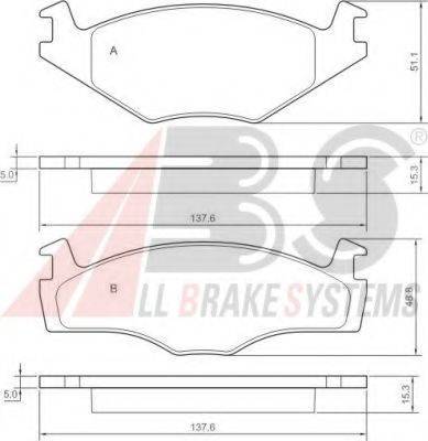 A.B.S. 36540 OE - Kit pastiglie freno, Freno a disco autozon.pro