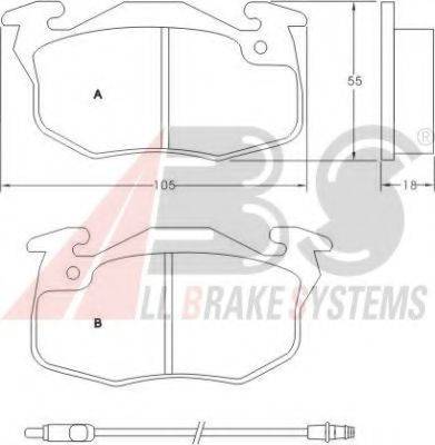 A.B.S. 36565 OE - Kit pastiglie freno, Freno a disco autozon.pro