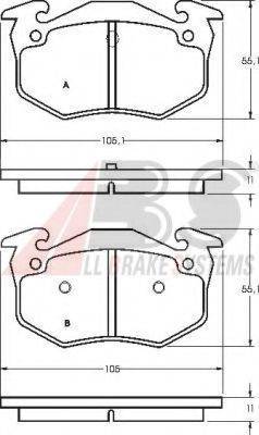 A.B.S. 36580 OE - Kit pastiglie freno, Freno a disco autozon.pro