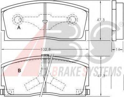 A.B.S. 36658 OE - Kit pastiglie freno, Freno a disco autozon.pro