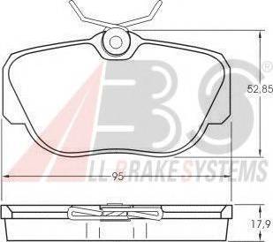 A.B.S. 36660 OE - Kit pastiglie freno, Freno a disco autozon.pro