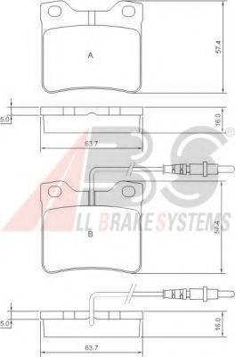 A.B.S. 36683 OE - Kit pastiglie freno, Freno a disco autozon.pro