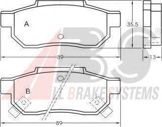 A.B.S. 36636 OE - Kit pastiglie freno, Freno a disco autozon.pro