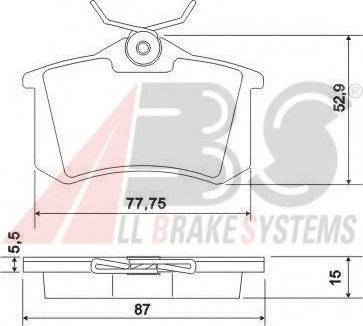 A.B.S. 36623 OE - Kit pastiglie freno, Freno a disco autozon.pro