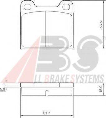 A.B.S. 36009 OE - Kit pastiglie freno, Freno a disco autozon.pro