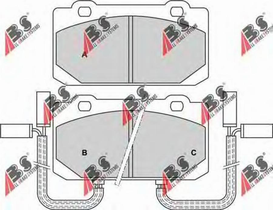 A.B.S. 36006/1 - Kit pastiglie freno, Freno a disco autozon.pro