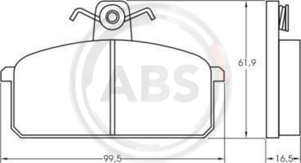 A.B.S. 36146 - Kit pastiglie freno, Freno a disco autozon.pro