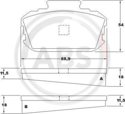 A.B.S. 36101 - Kit pastiglie freno, Freno a disco autozon.pro