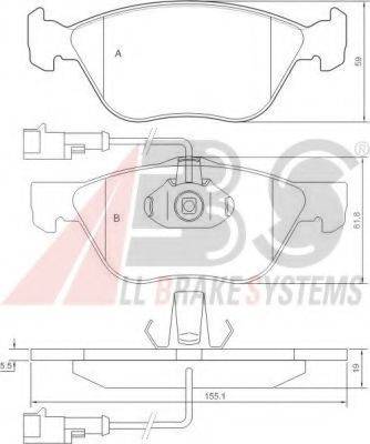 A.B.S. 36894 OE - Kit pastiglie freno, Freno a disco autozon.pro